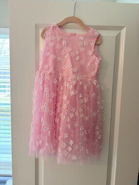 Little Girls 2-6X Sleeveless Embroidered-Applique Popatu Dress Size 6